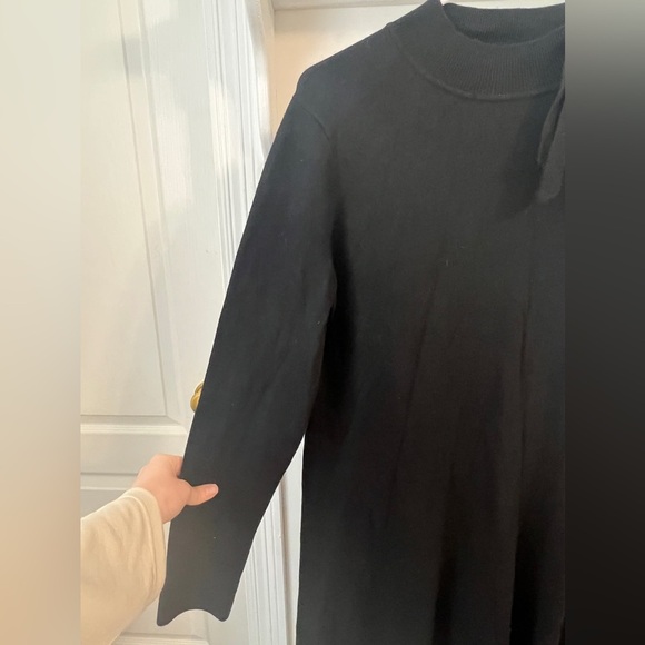 FINAL PRICE NWT CeCe Black Long Sleeve Dress - Picture 5 of 8